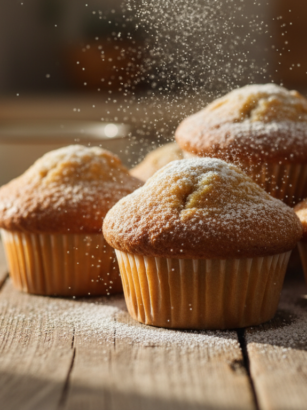 Yumuşacık Vanilyalı Muffin "Fırından Yeni Çıkmış, Pofuduk Vanilya Keyfi"