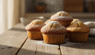Yumuşacık Vanilyalı Muffin "Fırından Yeni Çıkmış, Pofuduk Vanilya Keyfi"