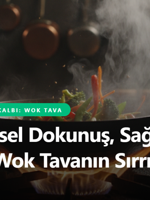 Professional cinematic close-up of a traditional iron wok on a powerful gas flame, stir-fry vegetables with steam, dark atmospheric kitchen setting, high-end food photography, 8k resolution, photorealistic.
