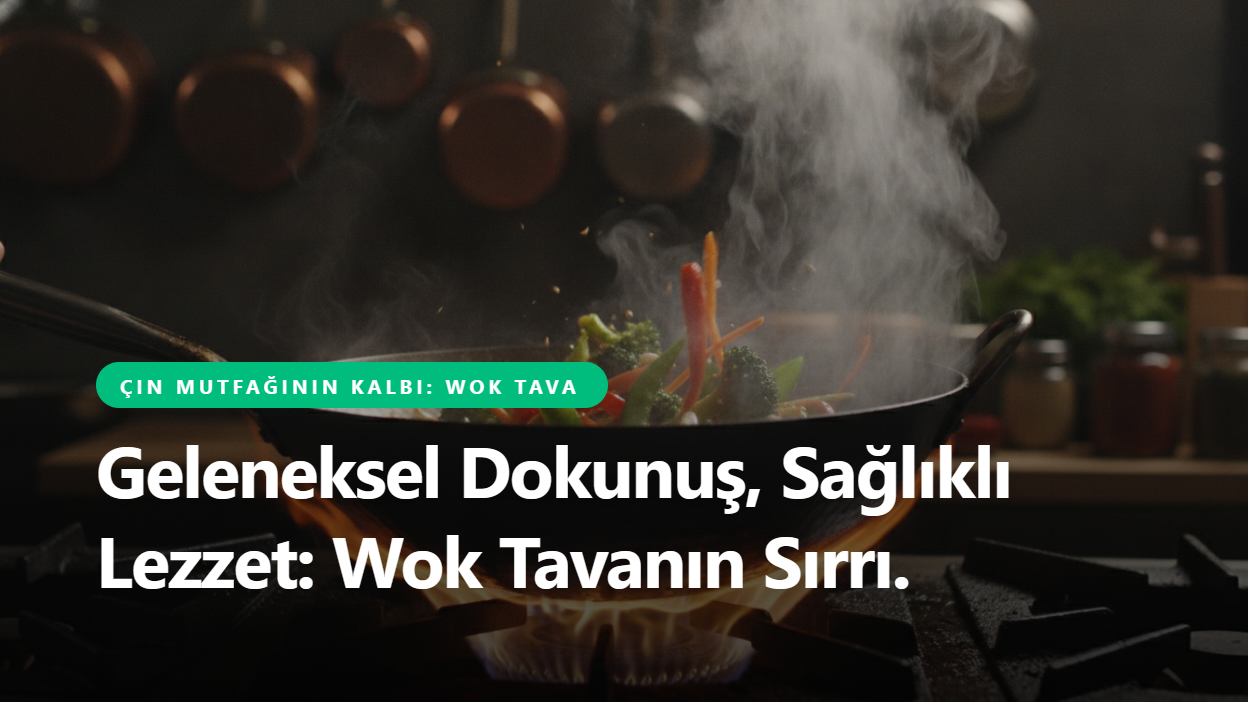 Professional cinematic close-up of a traditional iron wok on a powerful gas flame, stir-fry vegetables with steam, dark atmospheric kitchen setting, high-end food photography, 8k resolution, photorealistic.